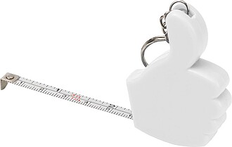 Key holder with one metre tapeWhite