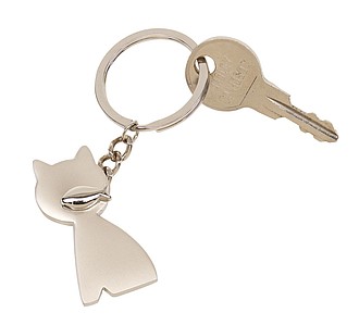 Key ring "Cat",colour silver