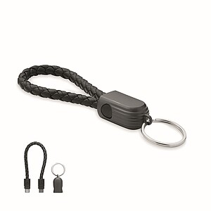 Key ring loop cable type-C, black