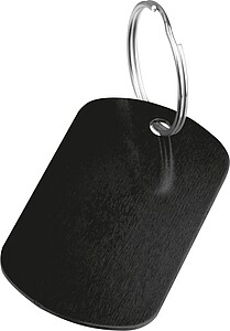 Key ring metal plate, black