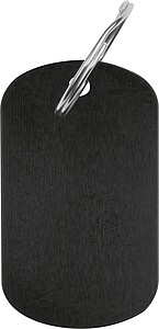 Key ring metal plate, black