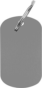 Key ring metal plate, grey