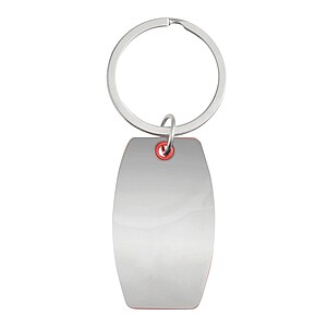 Key ring, red, silver
