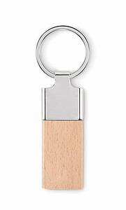 Key ring with rubber wood, wood