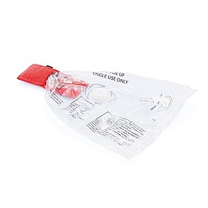 Keychain CPR mask, red