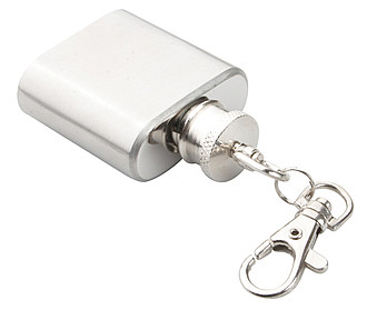 keyring with hip flask