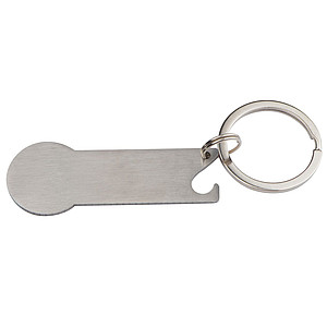 Keyring with shopping cart chip
