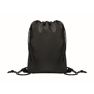 Kids drawstring bag 190T RPET, black