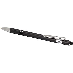 Kish ballpoint pen with silver finish, solid black