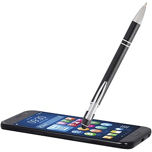 Kish ballpoint pen with silver finish, solid black