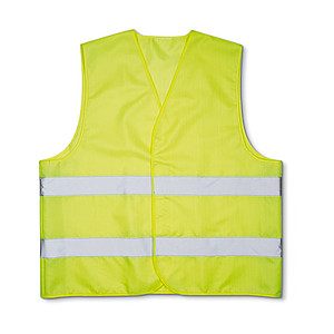 Knitted material waistcoat, yellow