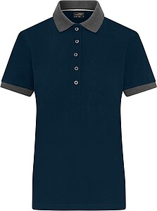 Ladies Contrast Piqué Polo navy/anthracite melange L