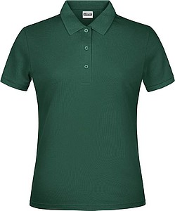 Ladies Piqué Polo, dark green, XXL