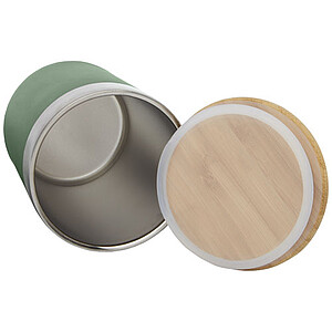 Lagan 300 ml copper vacuum insulated stainless steel tumbler with bamboo lid