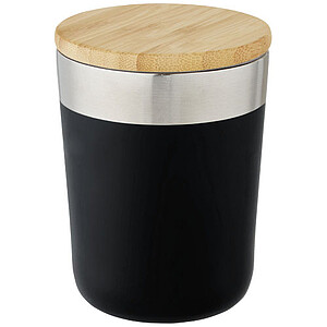 Lagan 300 ml copper vacuum insulated stainless steel tumbler with bamboo lid