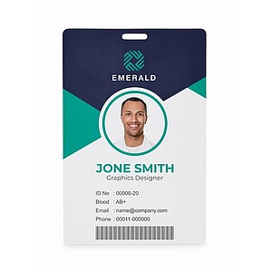 Lanyard badge 120 x 80mm, white