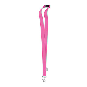Lanyard in RPET 20 mm, fuchsia