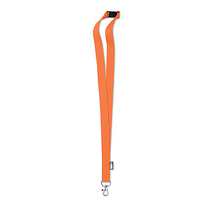 Lanyard in RPET 20 mm, orange