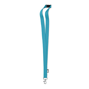 Lanyard in RPET 20 mm, turquoise