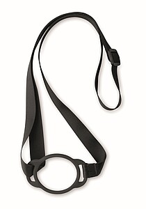 Lanyard with cup holder 6cm, black