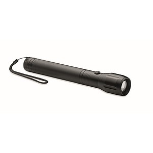 Large aluminium zoomable 1 LED flashlight torch