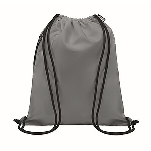 Large drawstring bag 300D RPET, grey