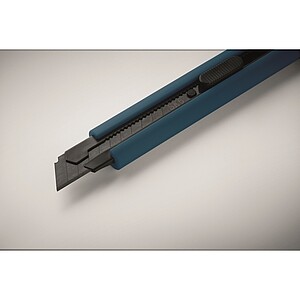 Large retractable knife, blue
