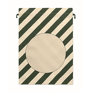 Large Santa cotton bag, green