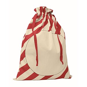 Large Santa cotton bag, red