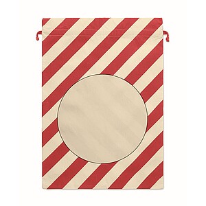 Large Santa cotton bag, red