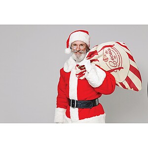 Large Santa cotton bag, red