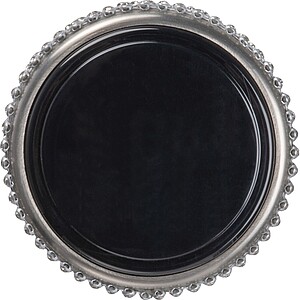 Large stainless steel drinking bottle with rhinestone accents, grey