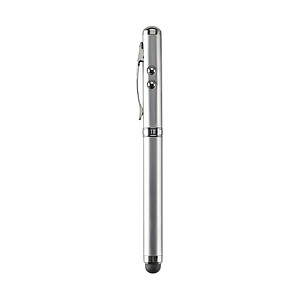 Laser pointer touch pen, matt silver