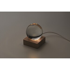 LED glass ball, wood