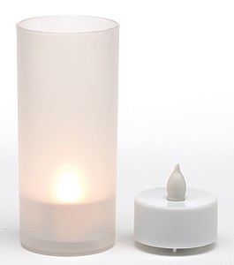 LED light "Big glint" shaped as a cylinder with removeable LED light,colour white