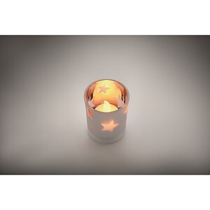 LED tea light candle, matt silver