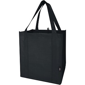 Liberty GRS recycled non-woven bottom board tote bag 29L, solid black