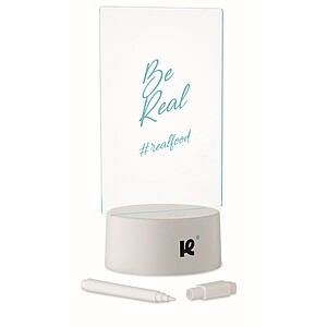 Light-up LED memo board, white