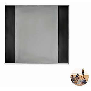 Lightweight large beach mat, black