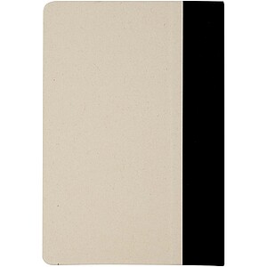 Liliana A5 sugar cane paper hard cover notebook, solid black