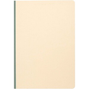 Liliana A5 sugarcane and RPET soft cover notebook, heather green