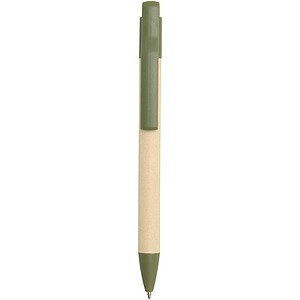 Liliana sugarcane paper ballpoint pen (blue ink), heather green