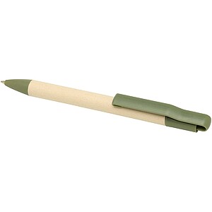 Liliana sugarcane paper ballpoint pen (blue ink), heather green
