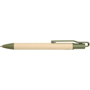 Liliana sugarcane paper ballpoint pen (blue ink), heather green