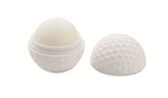 Lip balm in golf ball shape