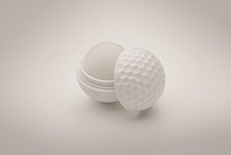 Lip balm in golf ball shape