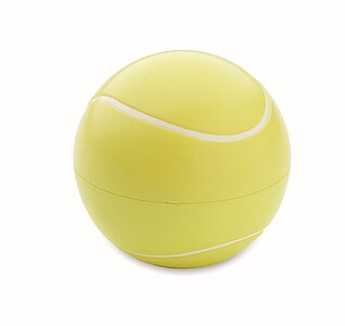 Lip balm in tennis ball shape