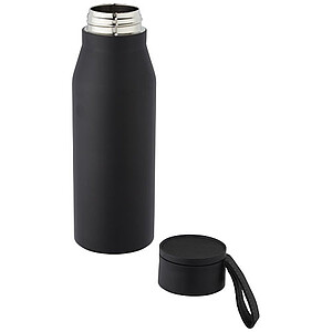 Ljungan 500 ml copper vacuum insulated stainless steel bottle with PU leather strap and lid