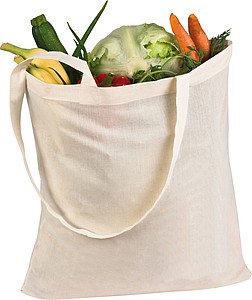 Long-handled shopping bag, white