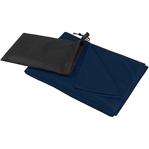 Lucas RPET sport towel 50x100 cm, navy